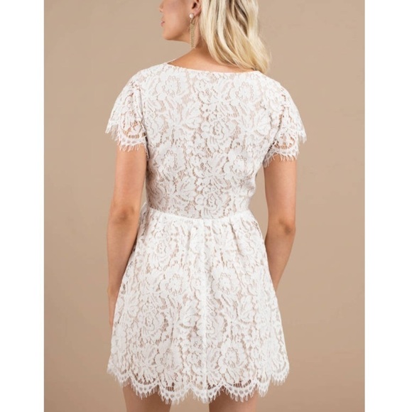 Tobi White Lace Mini Dress - Picture 2 of 8